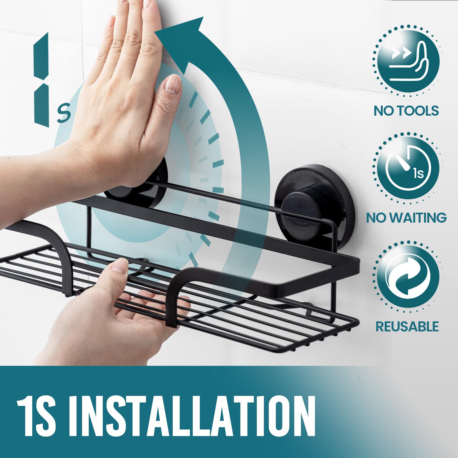 TAILI rustproof stainless steel shelves keep bath products organized and dry