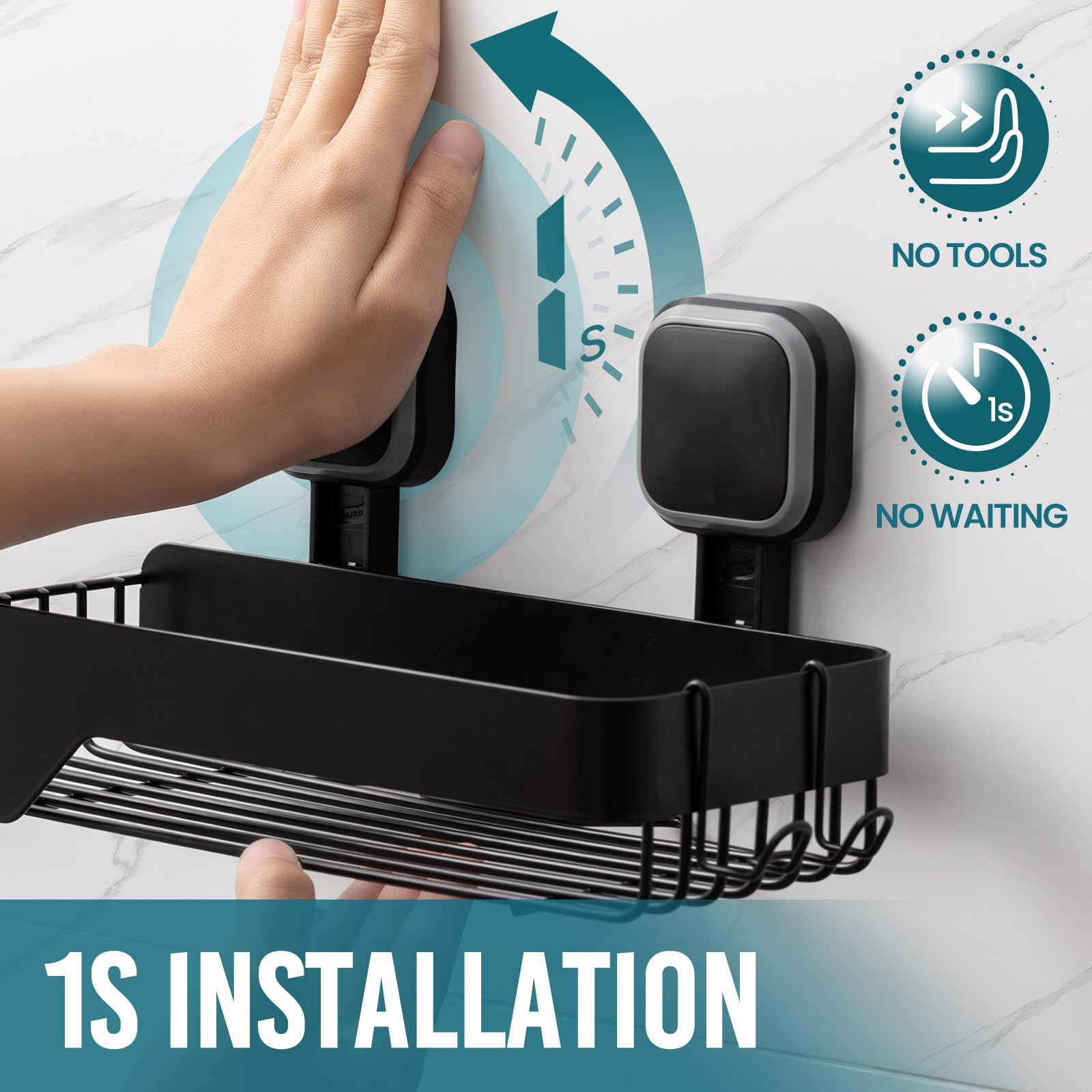 TAILI rustproof stainless steel caddies with large and small baskets for organization