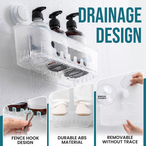Taili removable shelves make shower storage easy to clean.