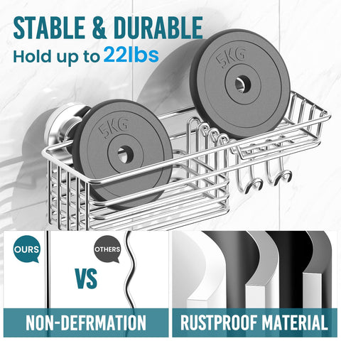 TAILI soap holder shelf keeps bath products neatly within reach.