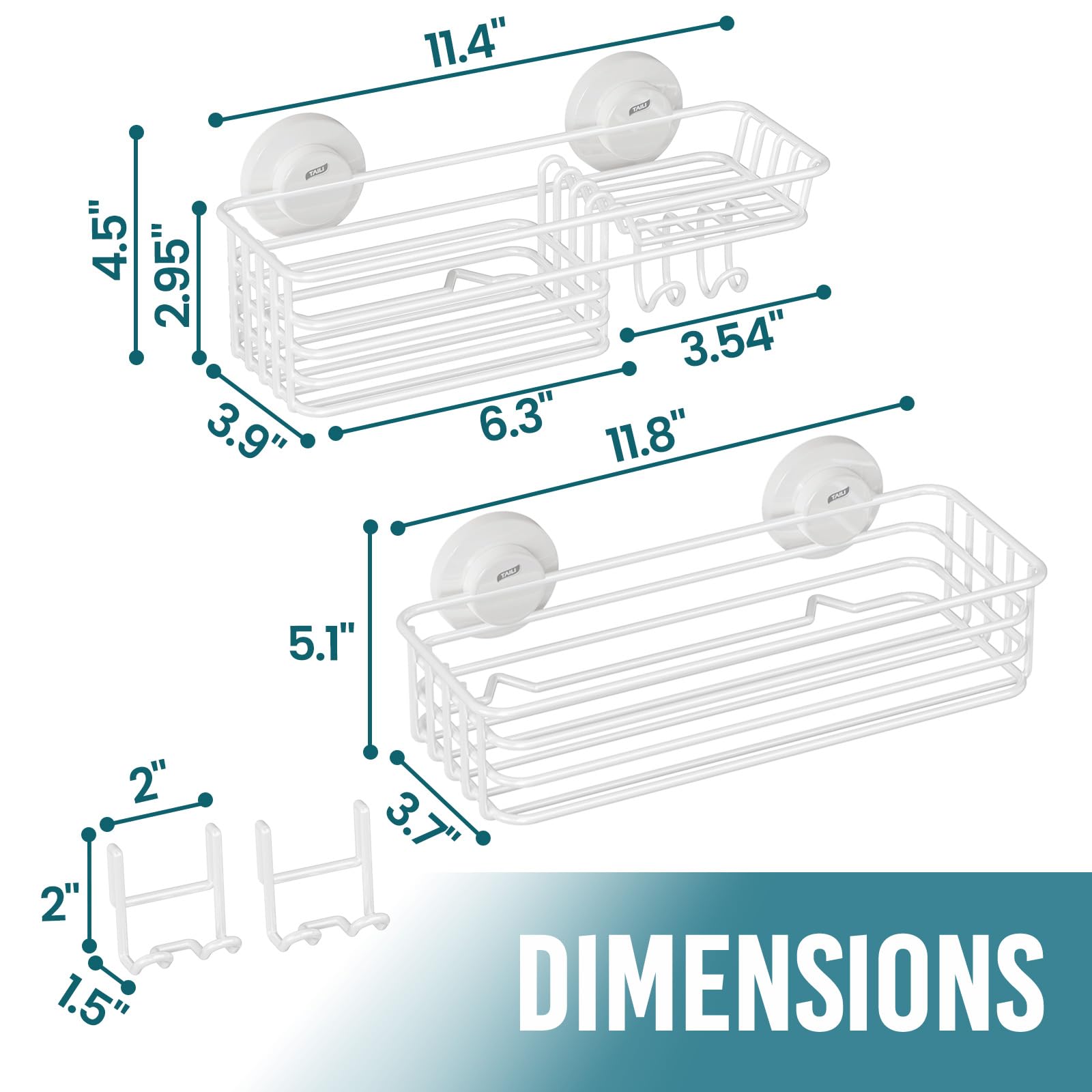 Removable caddies simplify cleaning and reconfiguration.