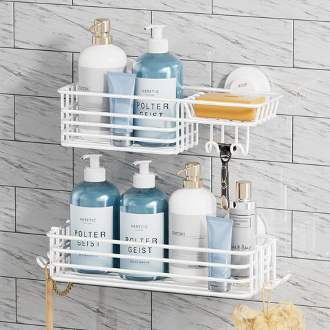 TAILI Shower Caddy wall attachment keeps shampoo within easy reach.