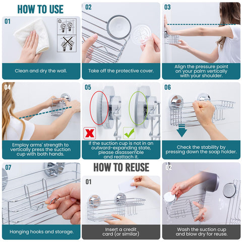 TAILI 3-pack fits showers, bathrooms, kitchens, and RVs