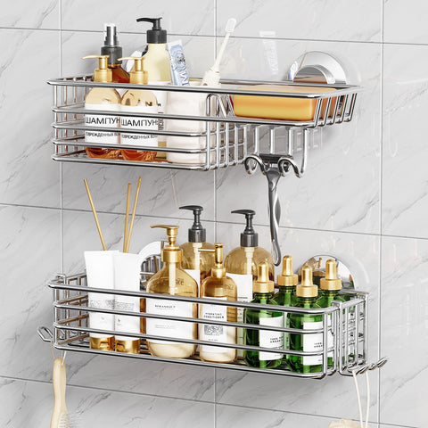 TAILI shower caddy suction cups on tile for damage-free mounting and strong hold.