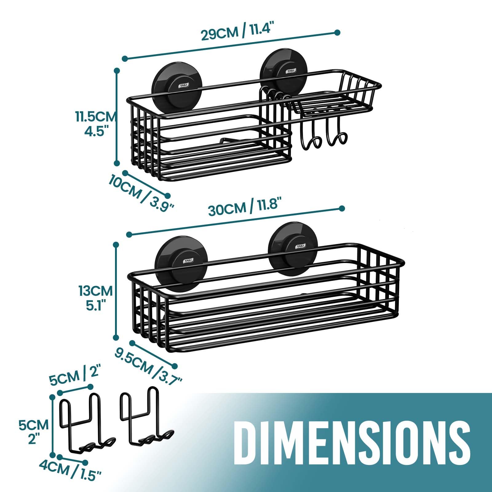 TAILI stainless steel shelves resist rust for long-lasting bathroom storage.