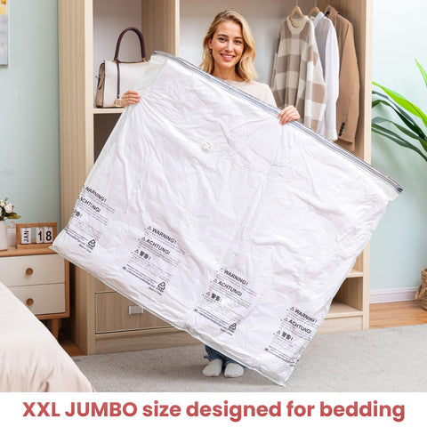 TAILI 47x39 inch bag storing a large comforter neatly, illustrating oversized item capacity