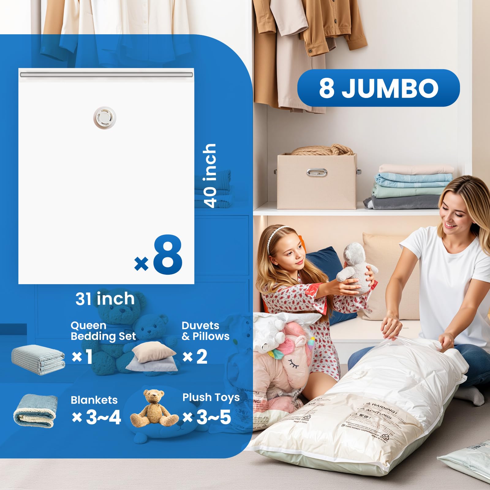 Taili vacuum bags for quilts bulk reduction for luggage