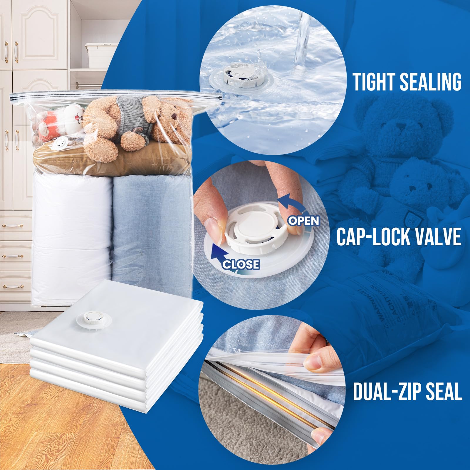 Taili vacuum bags under-bed storage maximize floor space