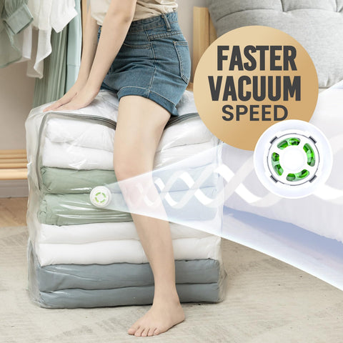 TAILI bedding and blankets neatly fit into a closet-friendly storage solution.