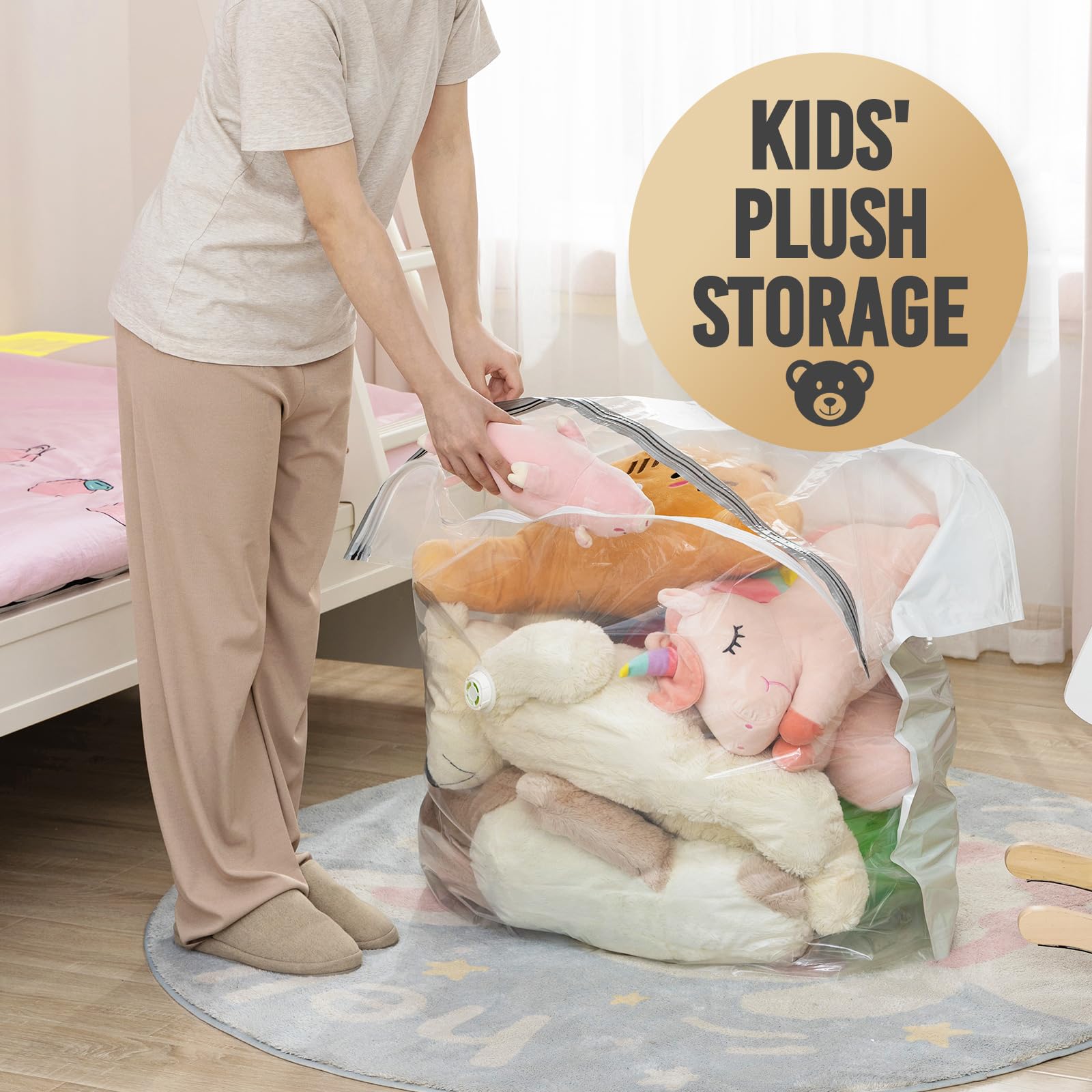 TAILI cream color set blends with home décor while storing textiles.