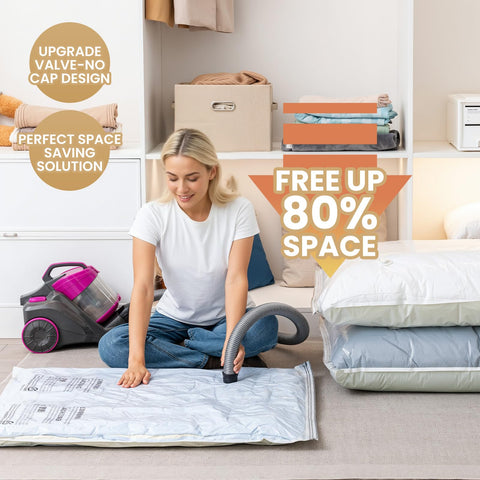 TAILI vacuum storage bags close-up with double zipper and fast valve