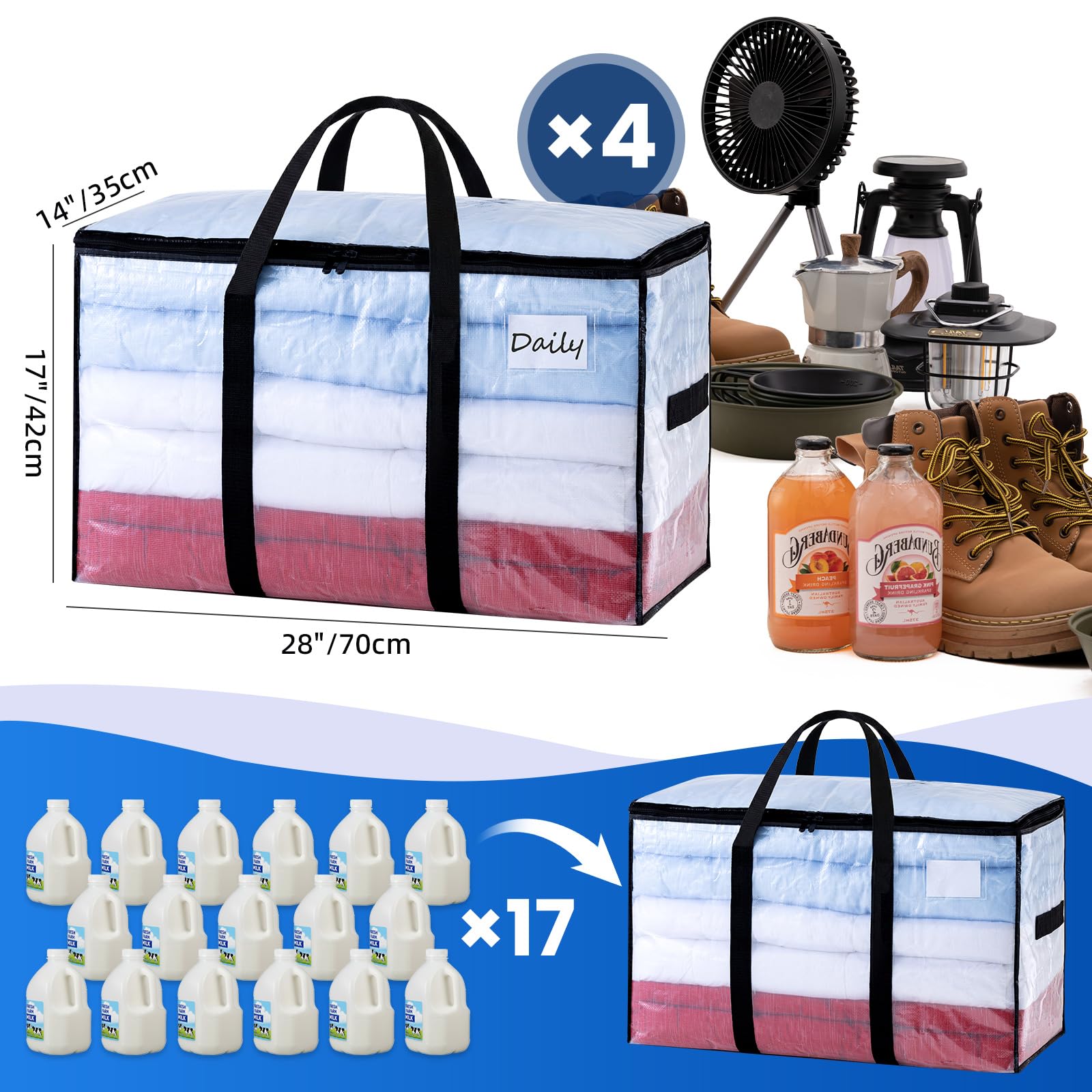 TAILI U-shaped handles reinforce bottom and simplify carrying
