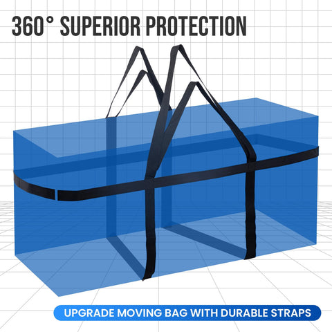 TAILI XXL blue storage bag front transparent window helps identify contents quickly.