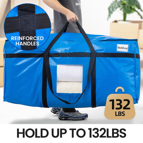 TAILI XXL blue storage bag wrap-around handles for secure lifting and easy moving.