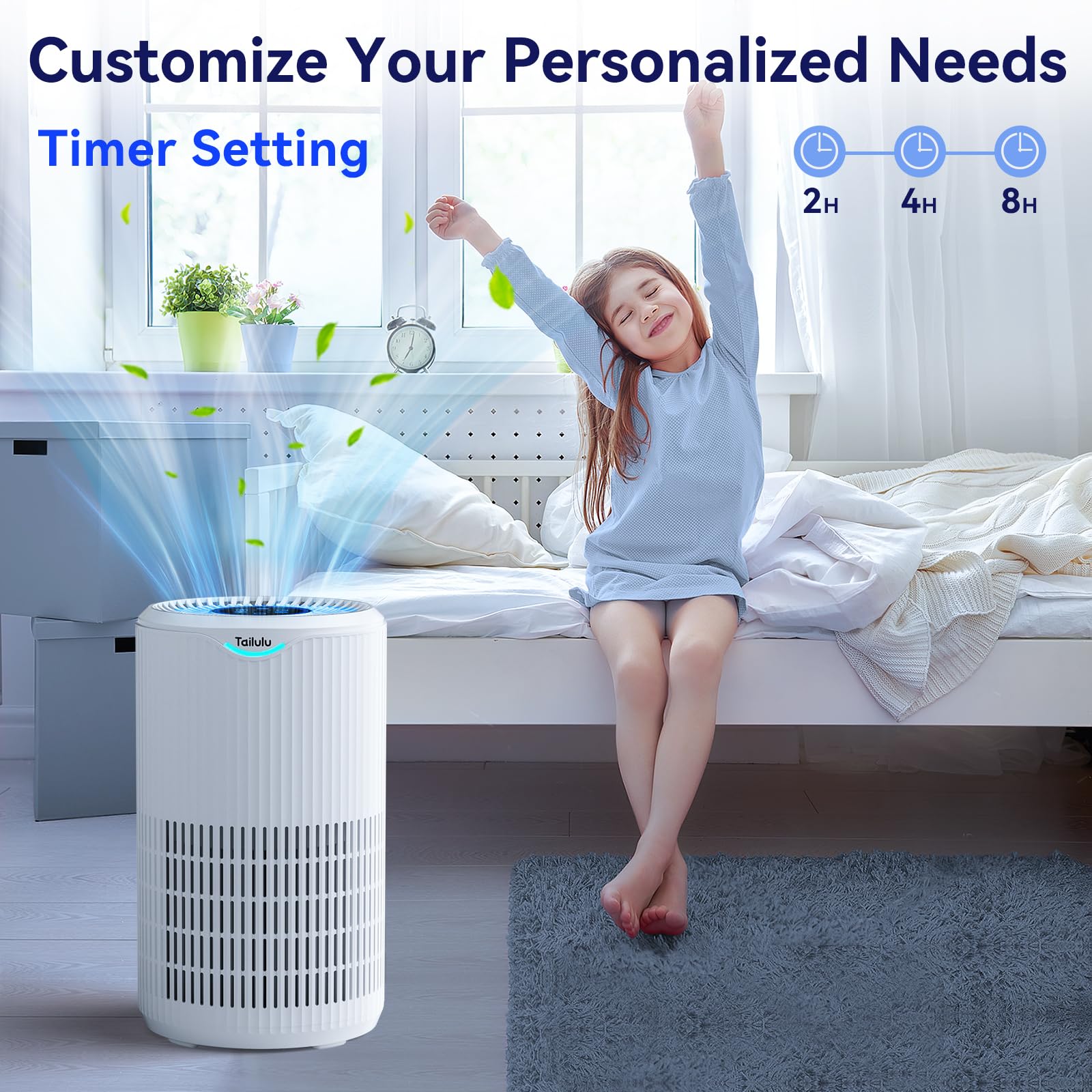 Tailulu 15dB sleep mode operates quietly for uninterrupted rest