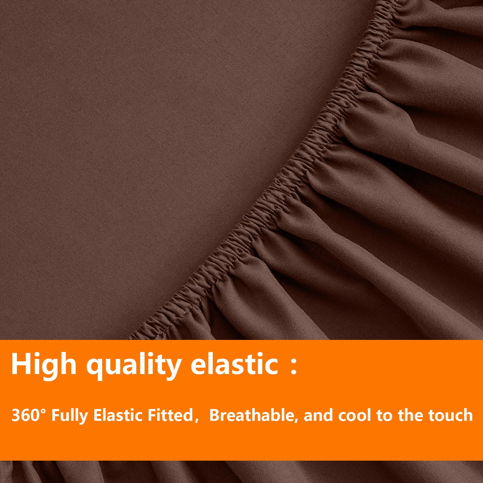TAIMIT brown queen bedding set packaging highlights quality care