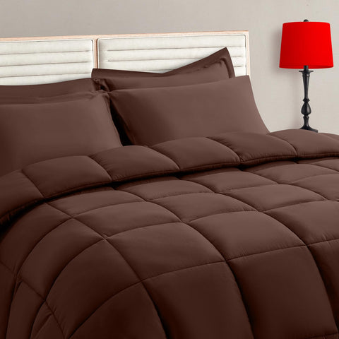 TAIMIT brown queen comforter 88x88 adds plush warmth for cozy nights