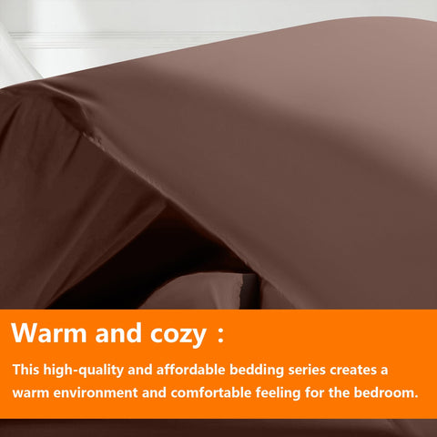 TAIMIT brown queen flat sheet 90x102 provides smooth, soft coverage