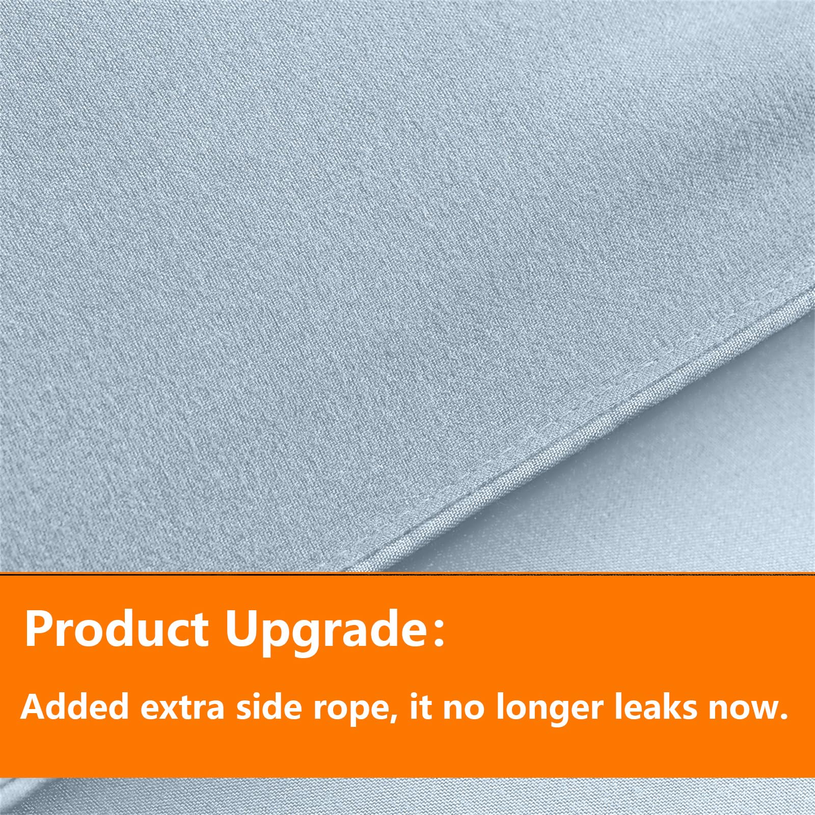 TAIMIT light blue fitted sheet ensures snug fit and full bed coverage
