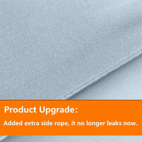 TAIMIT light blue fitted sheet ensures snug fit and full bed coverage