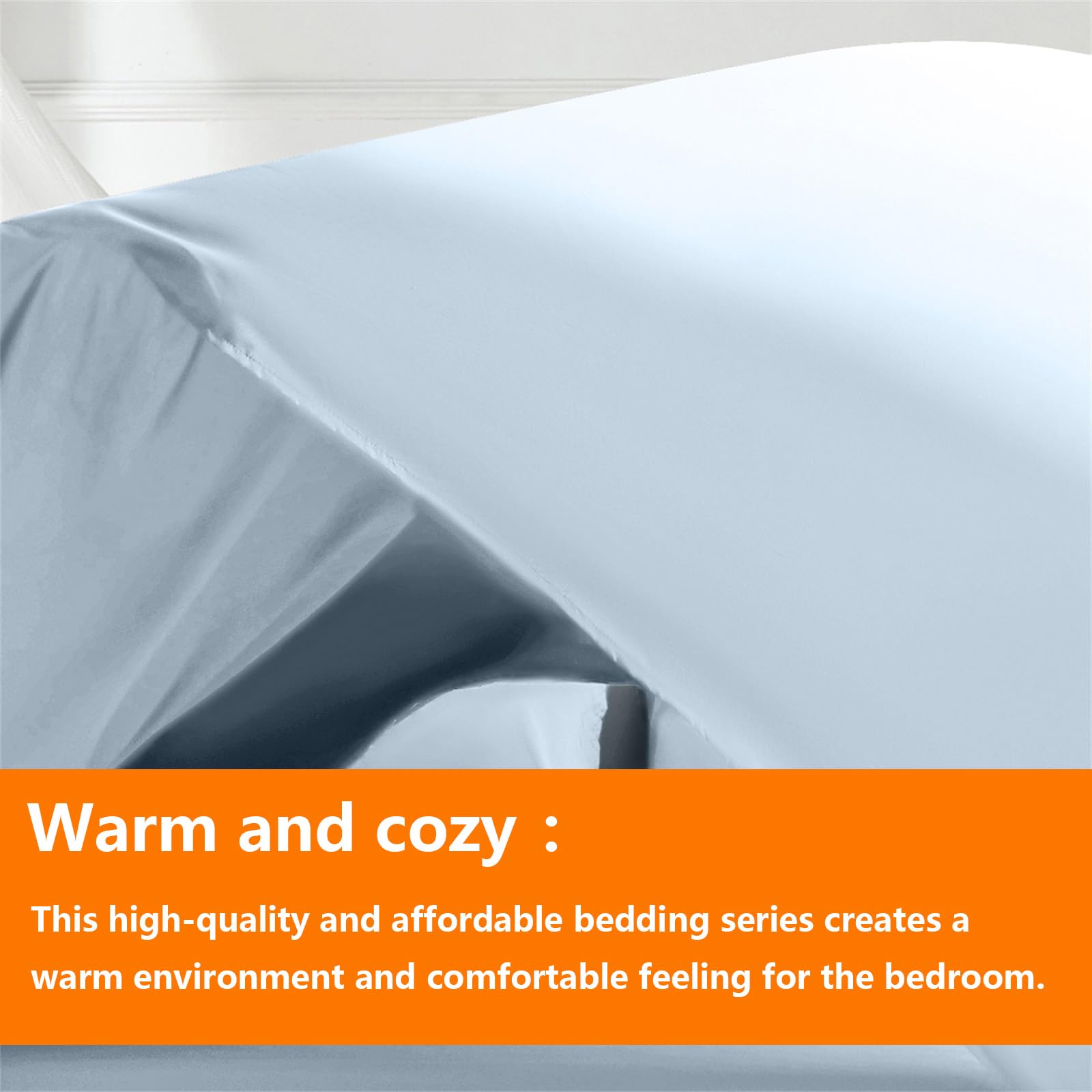 TAIMIT light blue flat sheet delivers smooth surface for daily comfort
