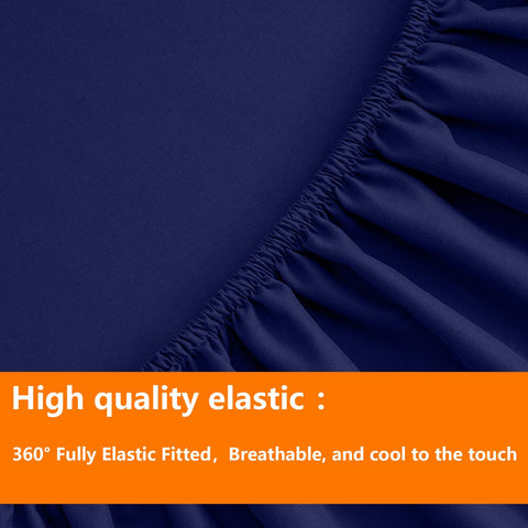 TAIMIT navy twin pillowcases finish the look with soft, breathable fabric