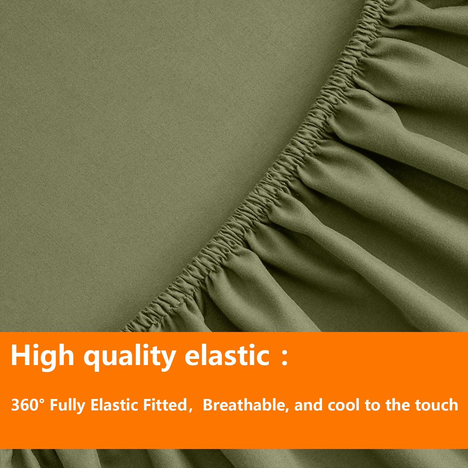TAIMIT olive green twin pillow sham matched finish and durability.