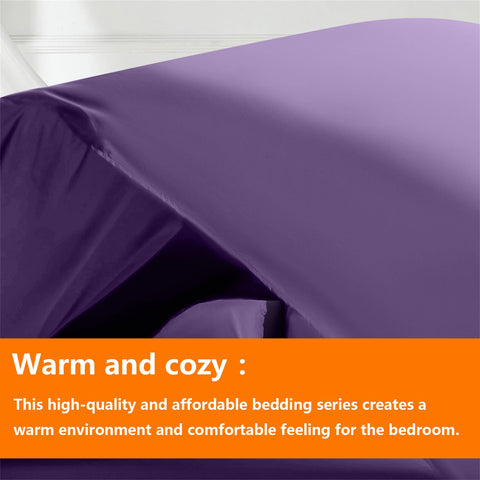 TAIMIT Purple Queen comforter close-up — soft quilted texture for cozy nights.