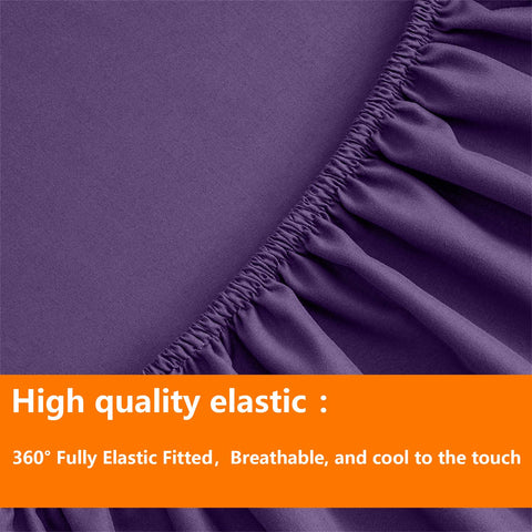 TAIMIT Purple Queen pillowcases — smooth, breathable sleep essentials.