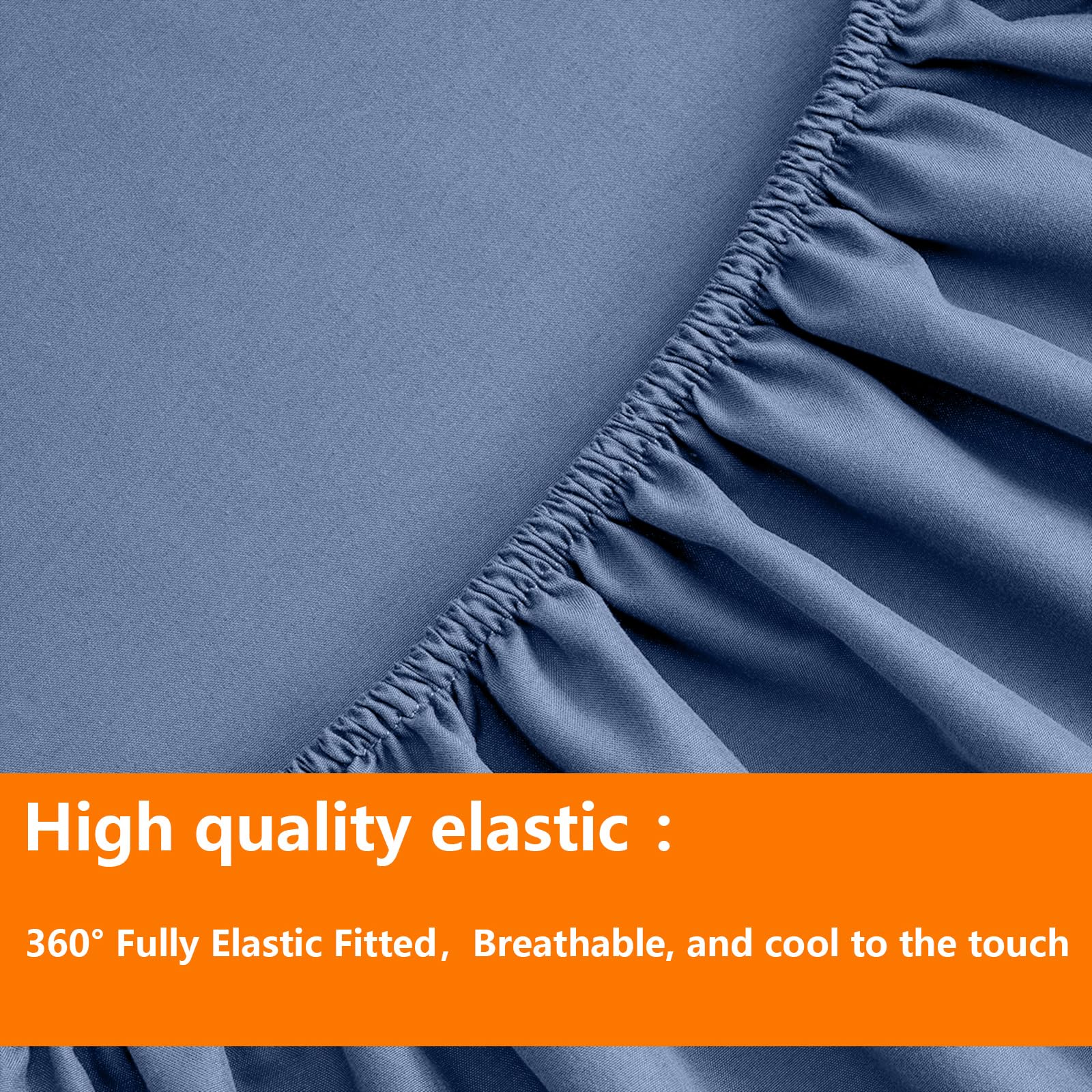 TAIMIT slate blue twin comforter set quilted detail adds soft texture