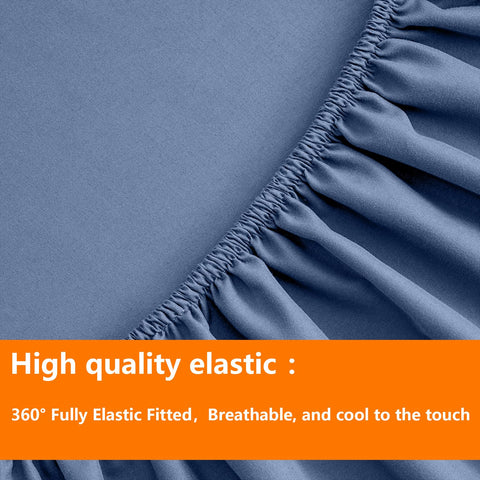 TAIMIT slate blue twin comforter set quilted detail adds soft texture