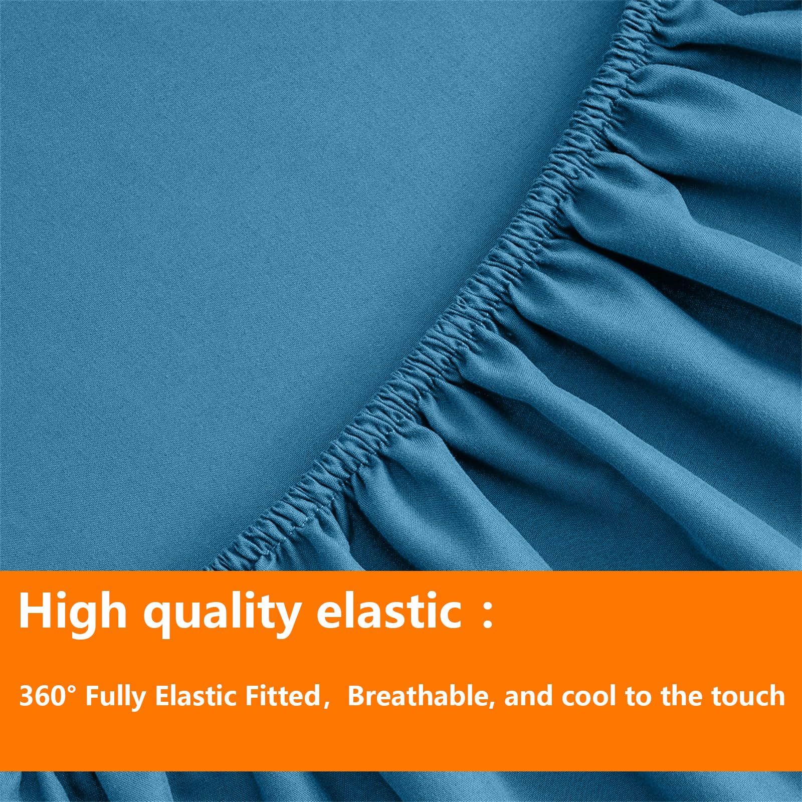 TAIMIT teal reversible texture close-up showing two-look bedding