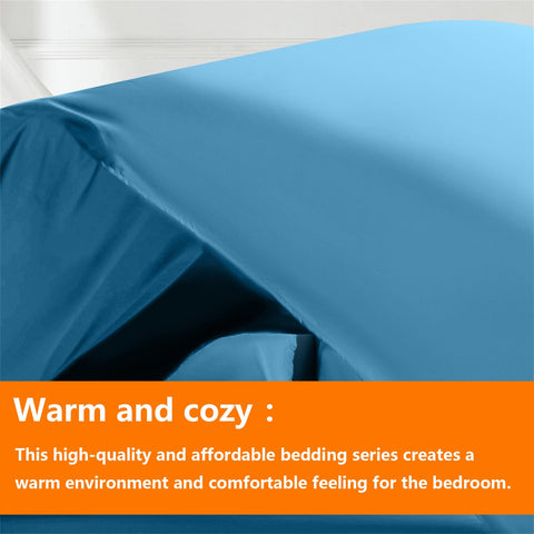 TAIMIT teal twin set packaging with included sheets and shams for complete bed-in-a-bag