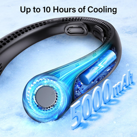 Taiofan hands-free wearable cooling supports outdoor activities.