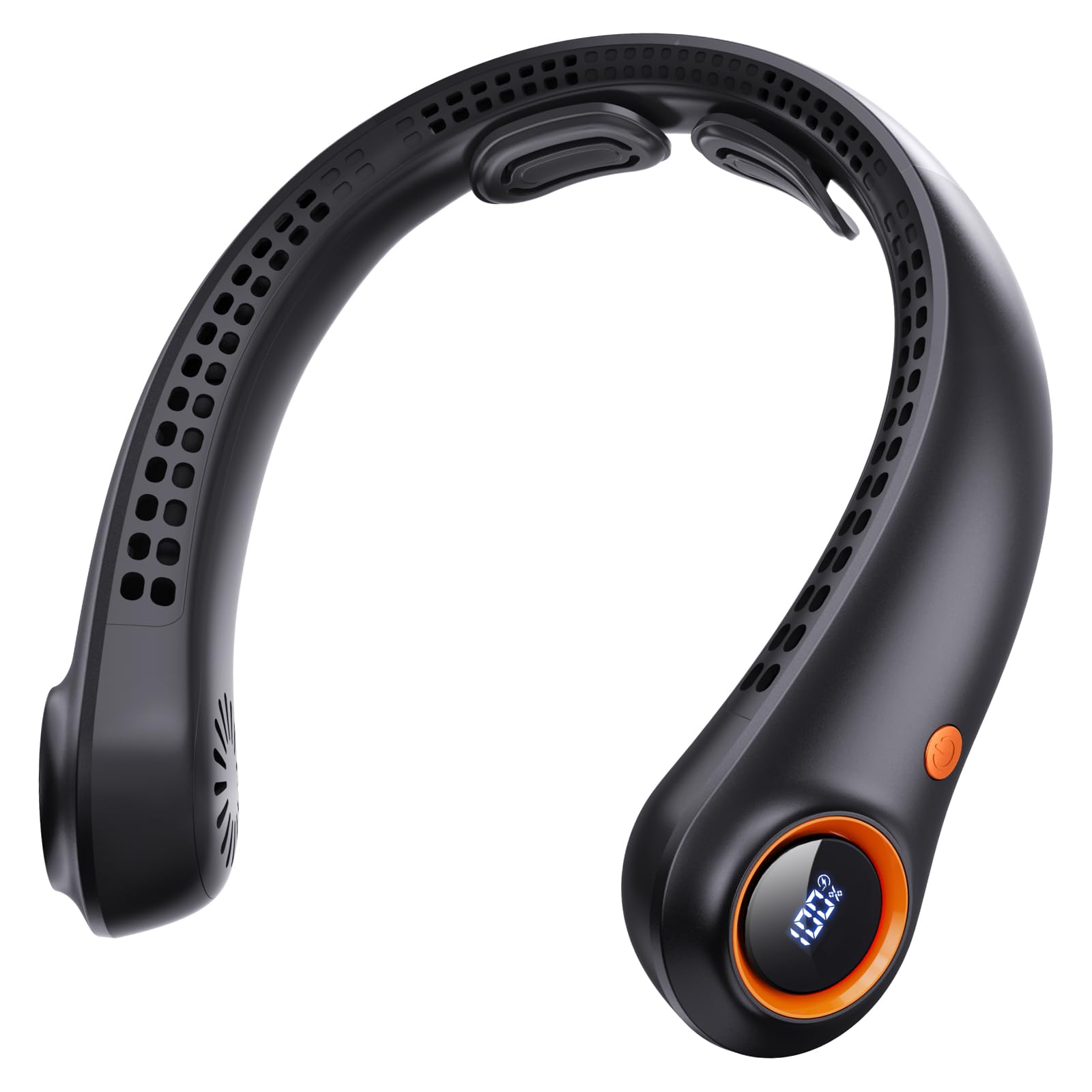 Taiofan neck fan with five speeds for hands-free cooling on commutes.