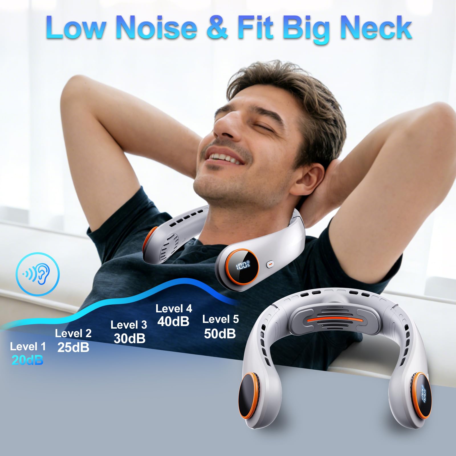 Taiofan neck fan 11h runtime in real-world outdoor use scenarios