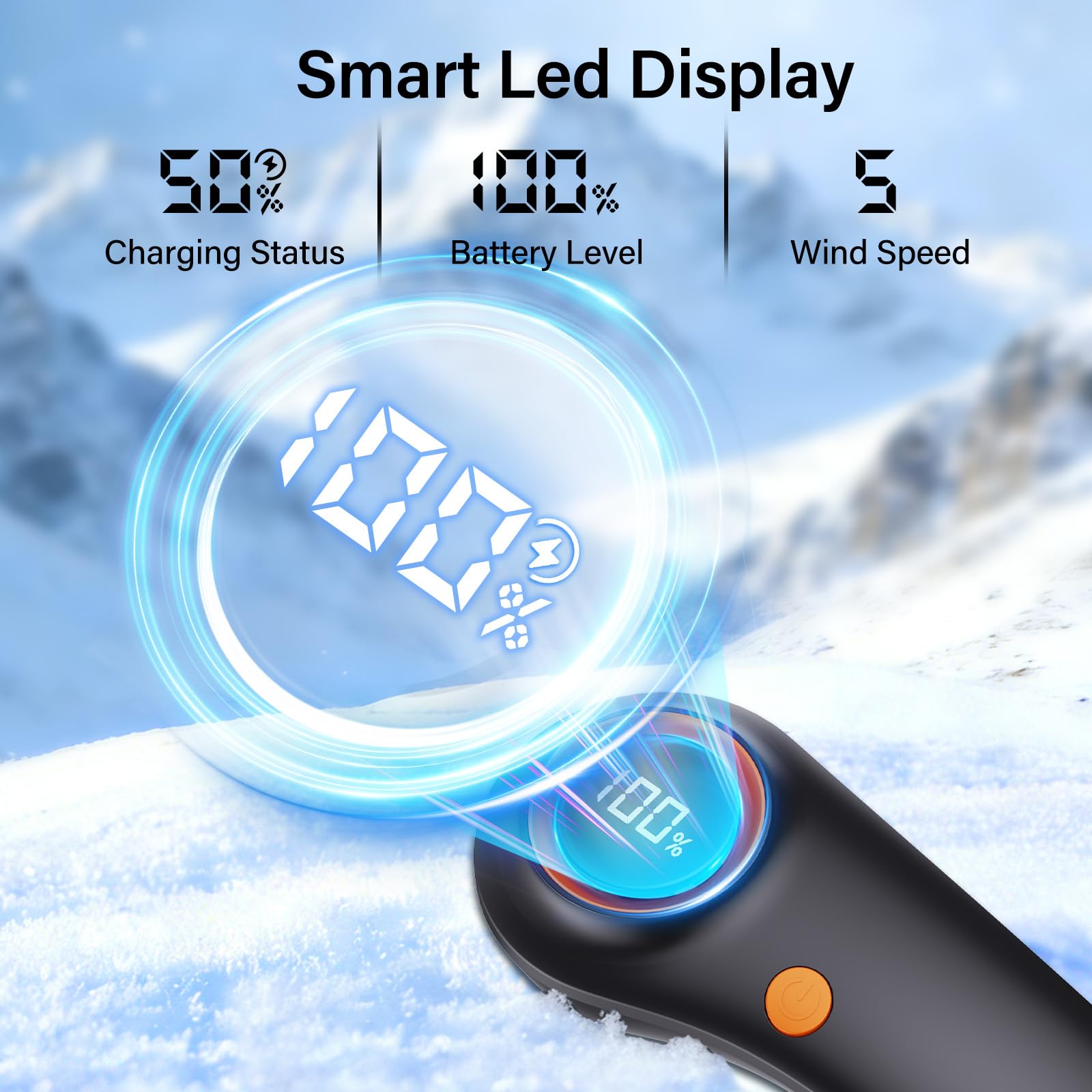 Taiofan USB rechargeable battery powers cooling during travel.