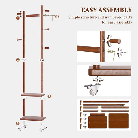 Taitiy wood coat rack adding natural warmth to a living room setup.