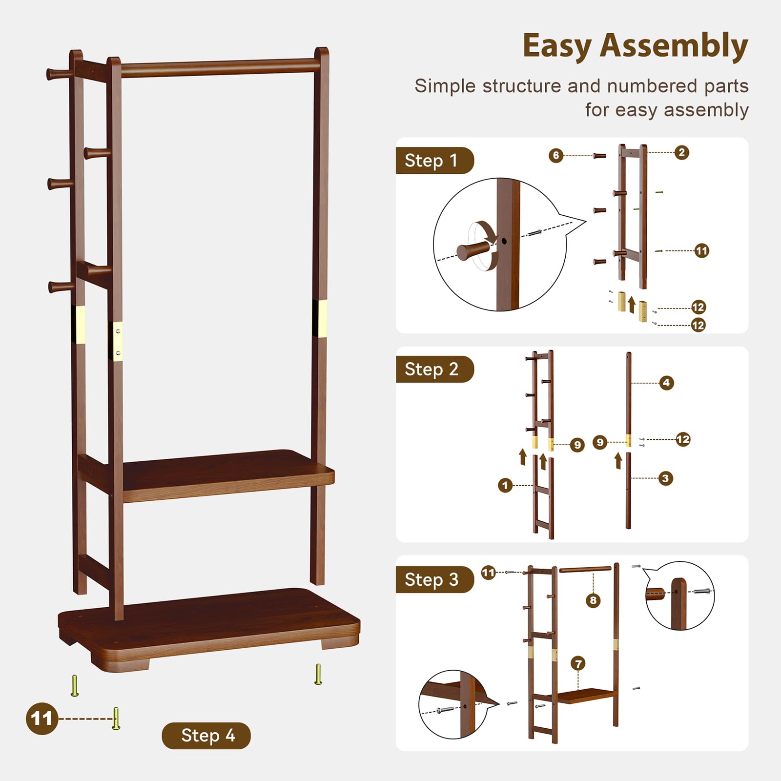 Versatile design fits entryways, bedrooms, and living spaces