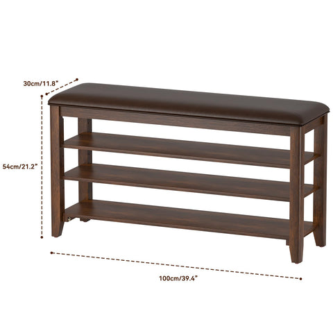 Taitiy versatile entryway organizer bench in mudroom setting.
