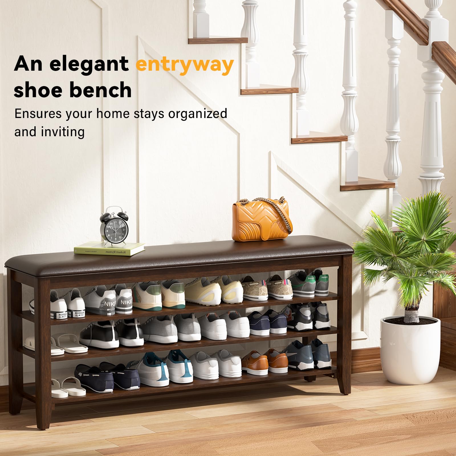 Taitiy narrow entryway design fits small spaces while adding storage.