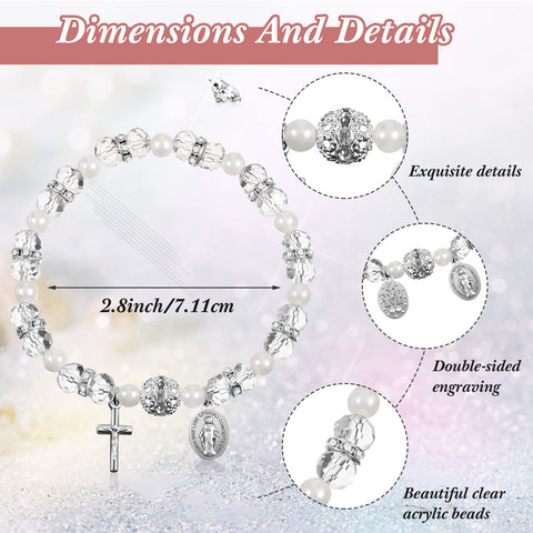 Taiyin rosary bracelet with crucifix medal detail for sacred occasions