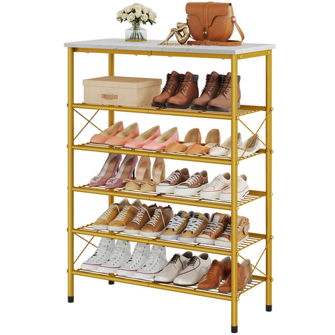 Tajsoon 6-tier top panel in white and gold with FSC-certified wood.