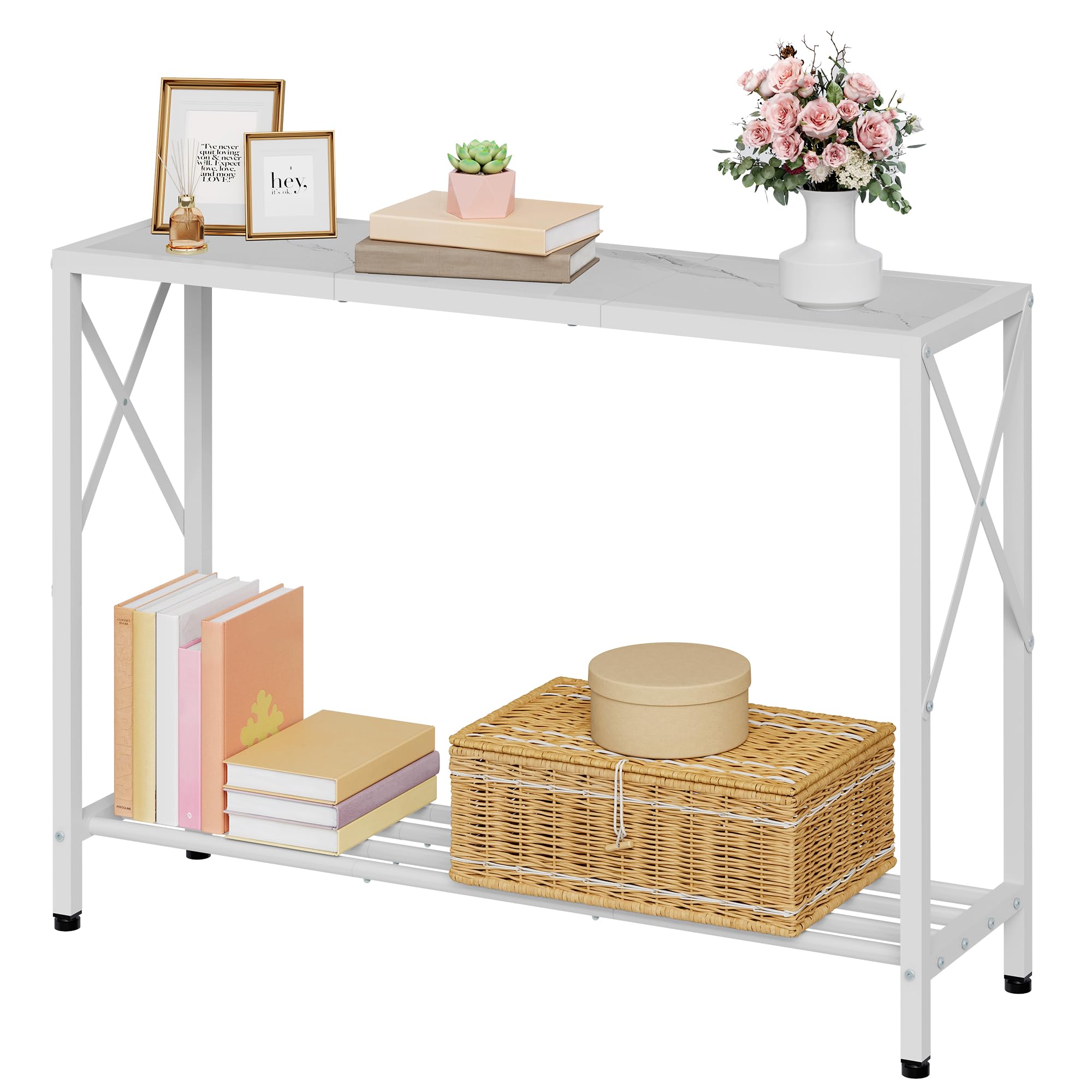 Tajsoon console table 41.8-inch front view, ideal for organized entryways.