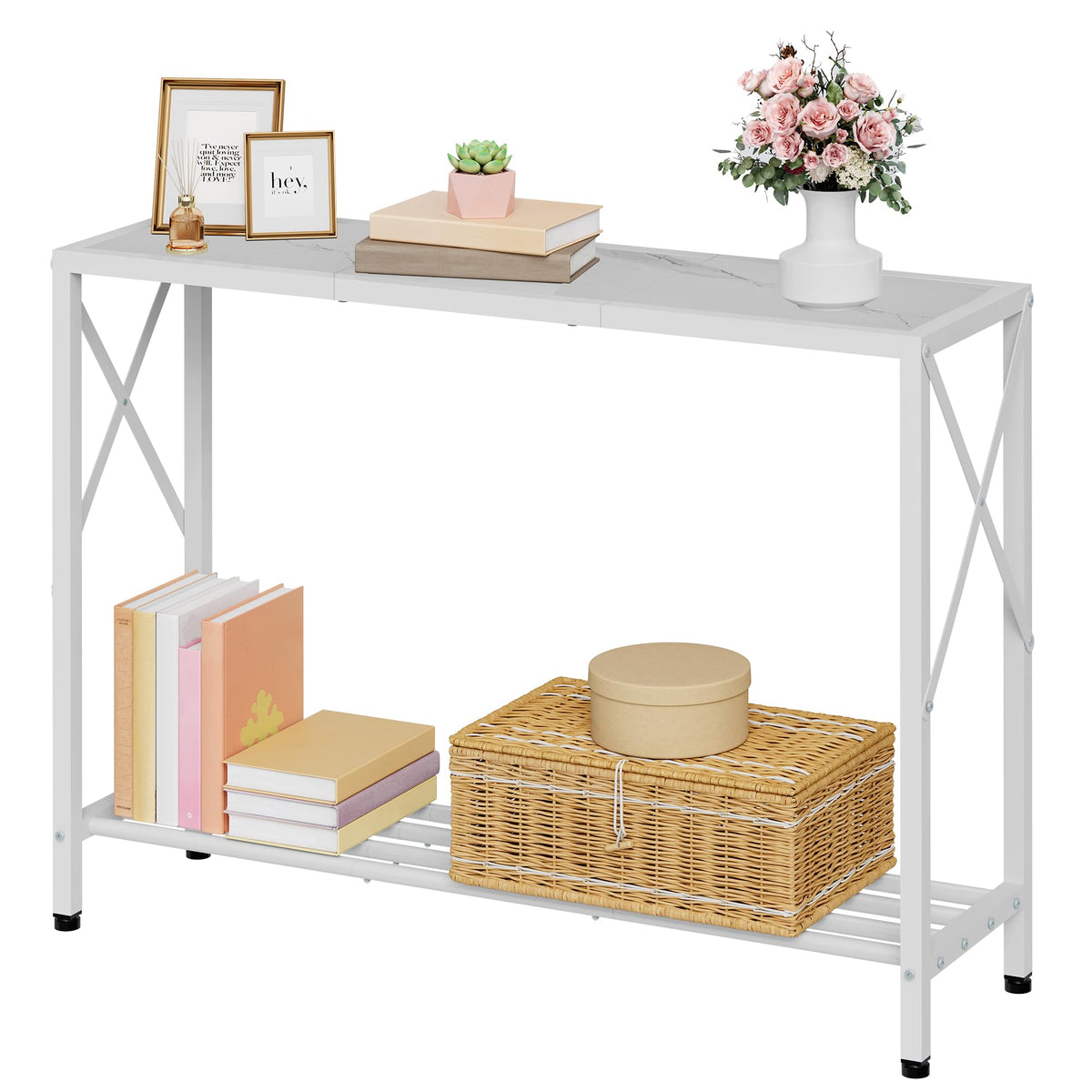 Tajsoon console table 41.8-inch front view, ideal for organized entryways.