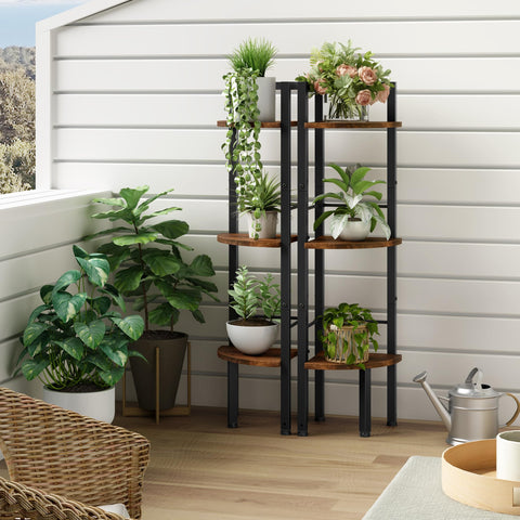 Tajsoon corner shelf fits kitchen, living room, or balcony for extra storage.