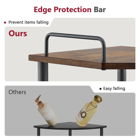 Tajsoon corner shelf stand sturdy metal frame supports durable daily use.