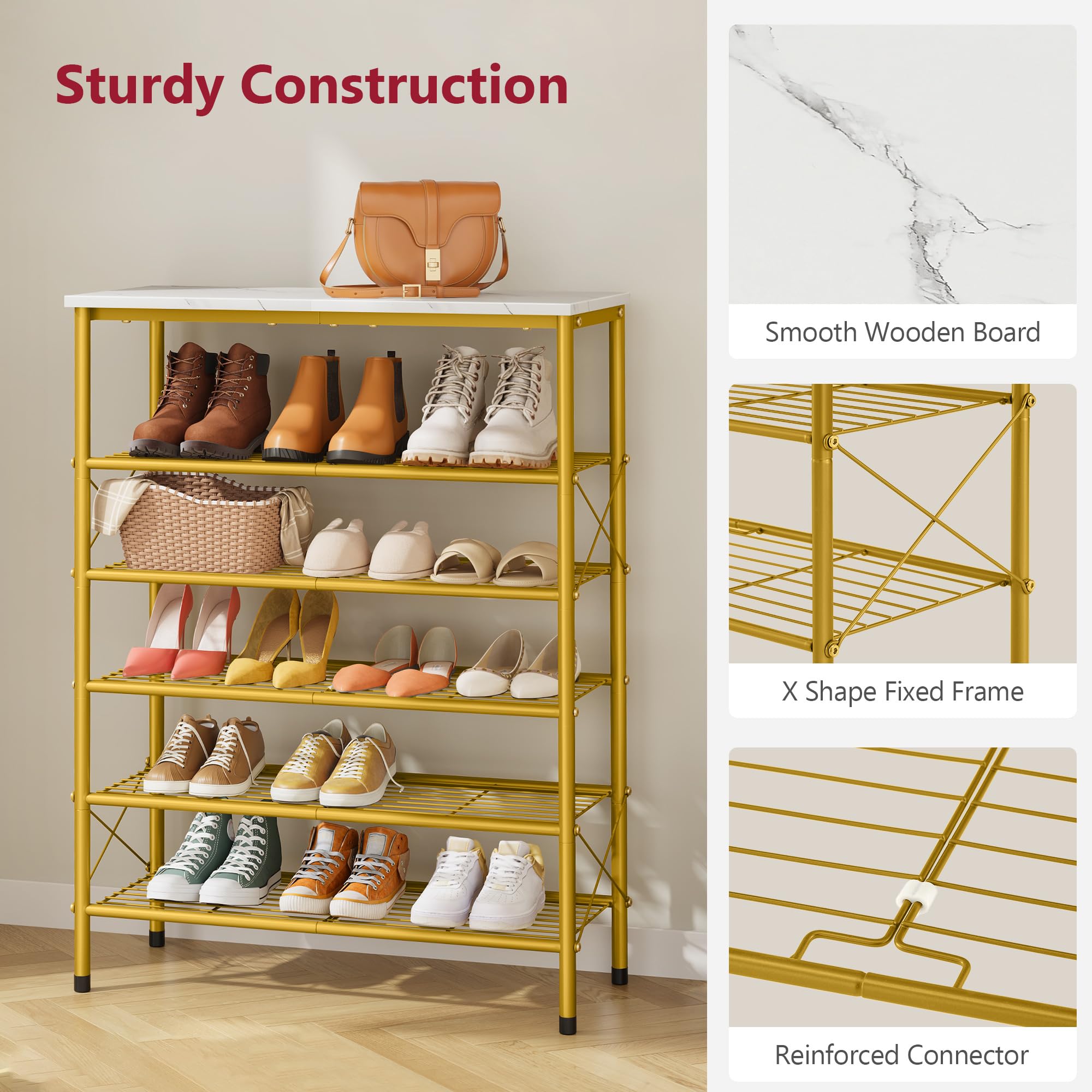 Tajsoon entryway storage in white and gold fits neat hallways.