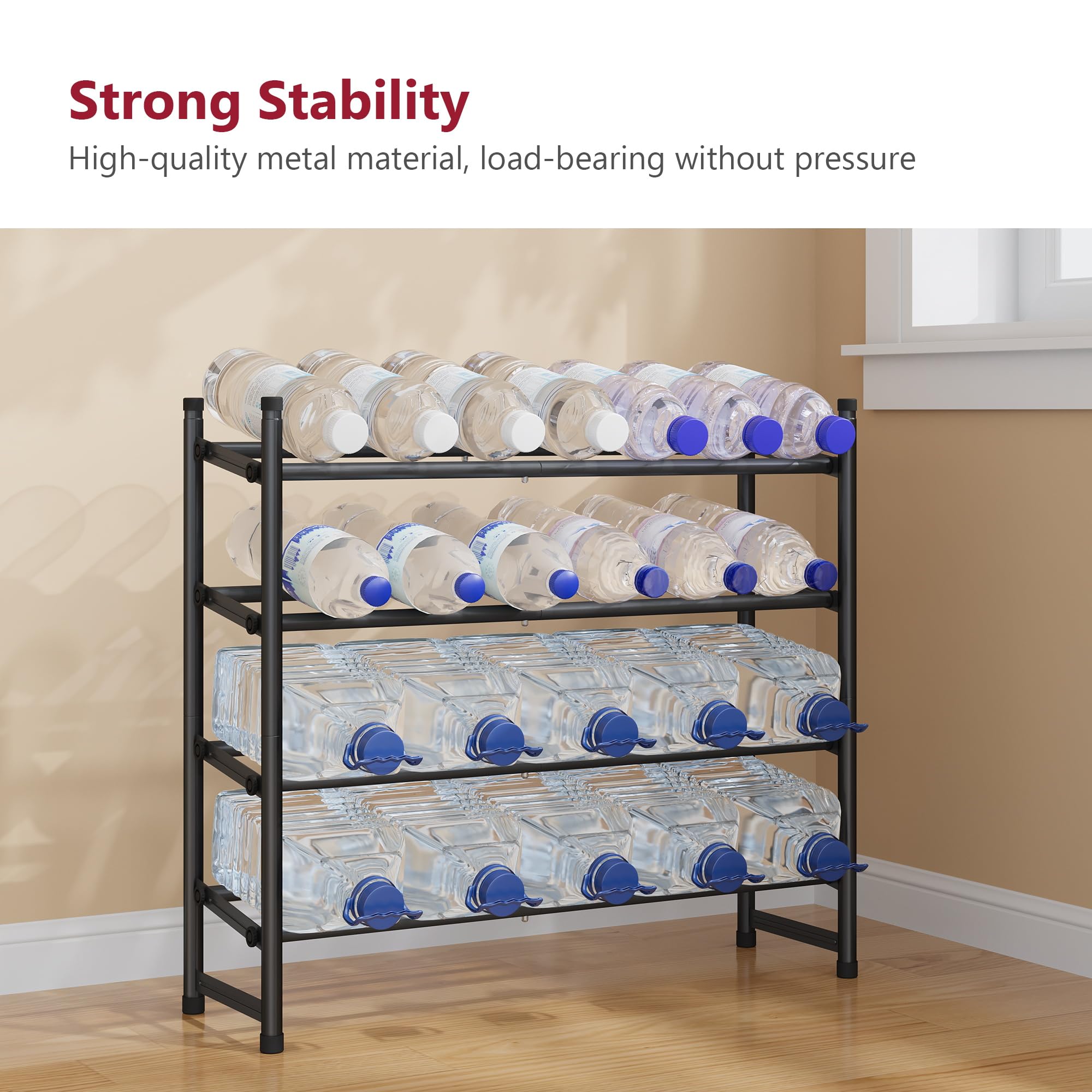 Tajsoon powder-coated frame provides durability with a sleek black look.
