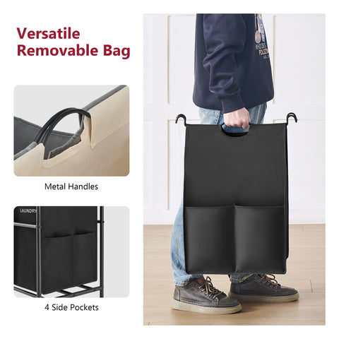Tajsoon heavy-duty casters roll smoothly, easing laundry room moves